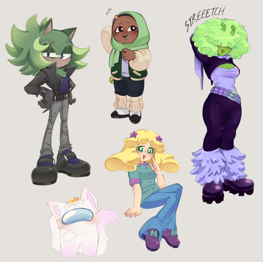 posted before but this is a few of the attacks ive done recently for artfight!! personally i really like the hedgehot and the alien 
#artfight2025 #TEAMCRYSTALS