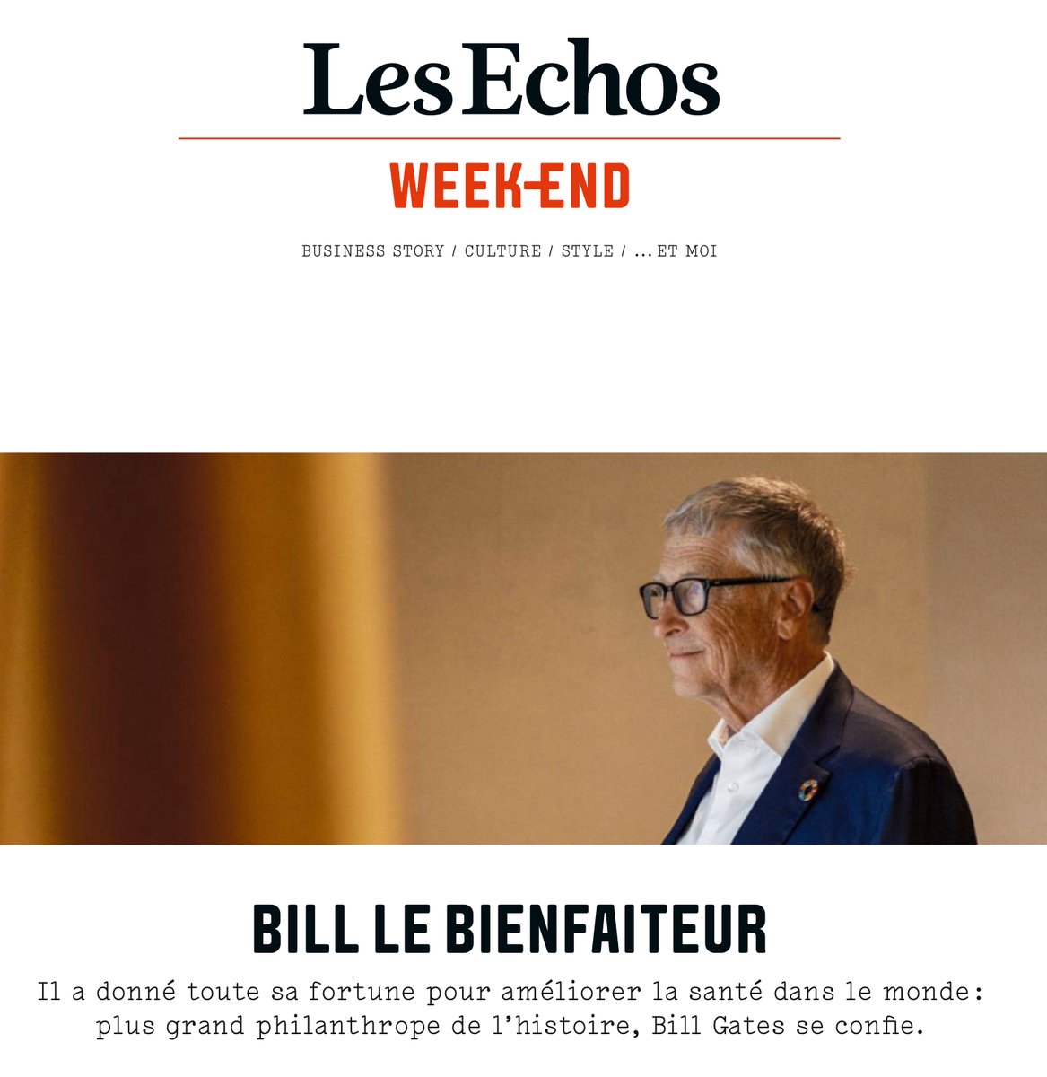 filloux's tweet image. Très bon portrait de Bill Gates en visite au Nigeria. Gates est un philanthrope unique en son genre par les montants et la portée de son action.
A lire dans @LesEchosWeekEnd du 11/07, par François Vidal @Vidal110
cc @jfpecresse
lesechos.fr/weekend/busine…