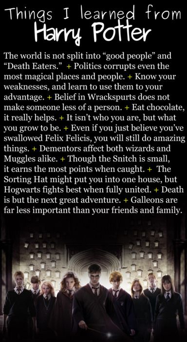 Things I learned from Harry Potter