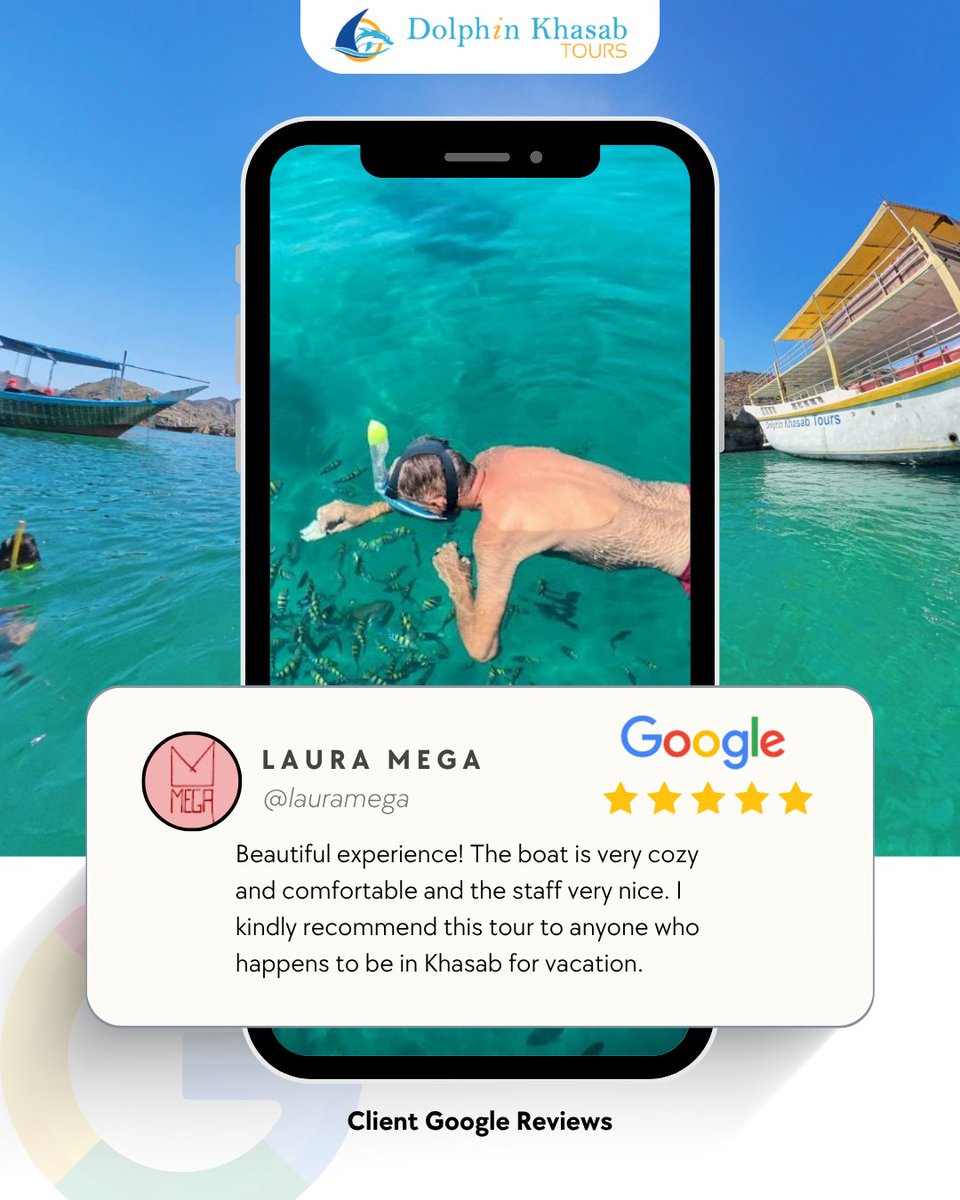 🌟 Thank You, Laura Mega 🌟
We’re so excited to share this amazing Google review from Laura 💙 Your lovely feedback about our dolphin tour truly warms our hearts.