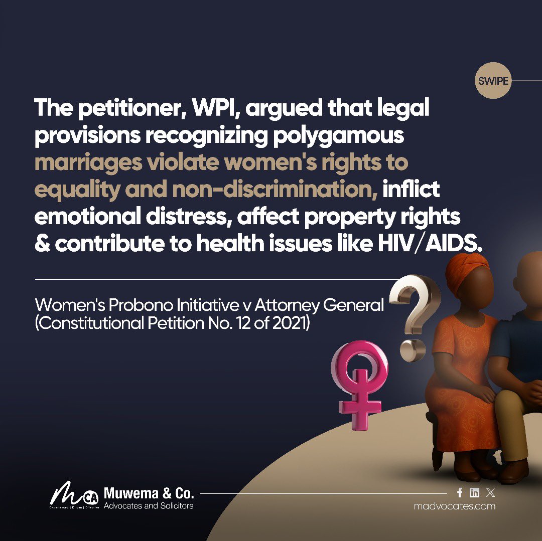 MuwemaLaw's tweet image. In a recent decision, the Constitutional Court of Uganda dismissed a petition challenging the legality of polygamy.
Learn more: bit.ly/4luLeyS