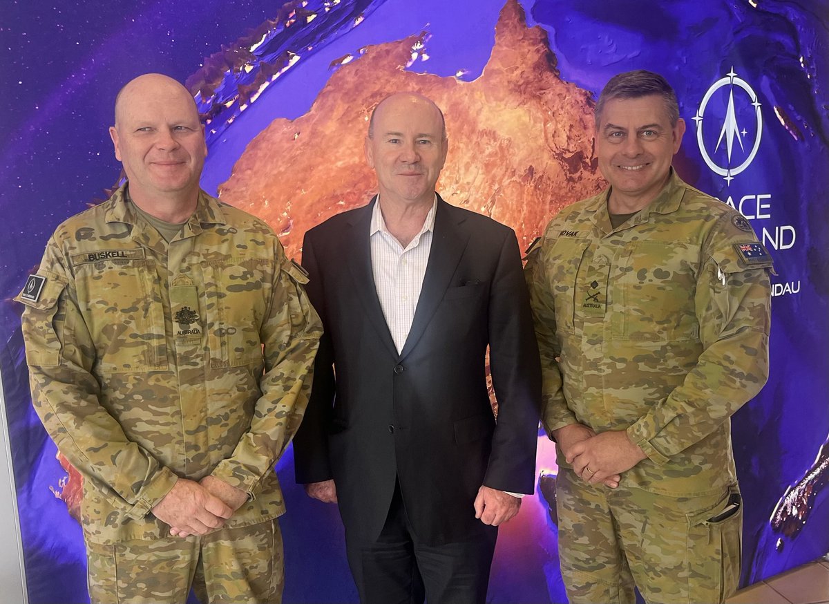 SpaceCommandAU's tweet image. Today the Secretary of the Department of Defence, Mr Greg Moriarty, visited Space Command’s Joint Commercial Operations at Talisman Sabre 25 in Townsville. He met senior leaders, staff and international participants, and was briefed on JCO operations and activities.