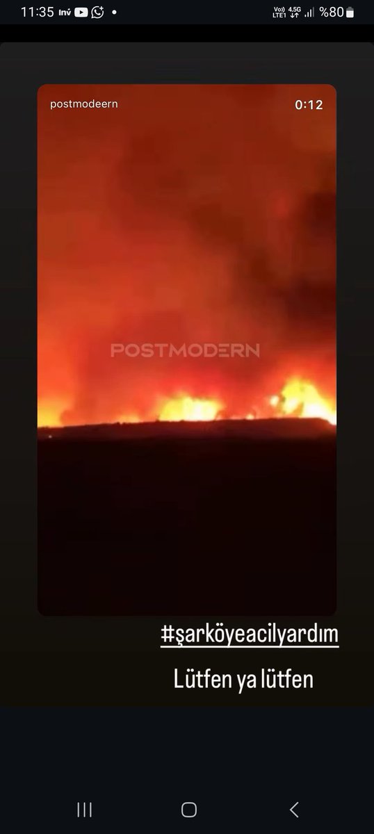 Allah yardımcımız olsun bu seferde Şarköy Tekirdağ yanıyor
