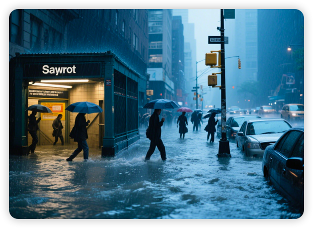 纽约暴雨