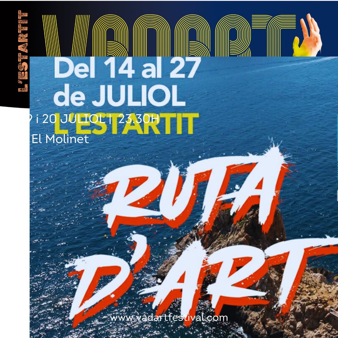 crisdefortunypa's tweet photo. 🖼️👉FESTIVAL VADART •|L'ESTARTIT•| ART• 🗓️🗓️Fins el 27 de Juliol hi haurà obres d'art exposades als comerços de l'Estartit! 
Les obres formen part  
del fons d' @ART_BRUTgallery .
És farà un sorteig d'entrades i/o una obra d'art amb els participants.
https://t.co/cSqrJ4bXFH https://t.co/3AqFV0vJSr