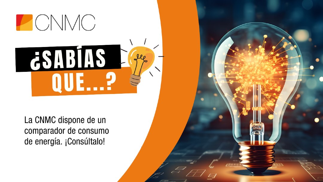 💡¿Sabías que la CNMC te ofrece una herramienta para que ahorres en tu consumo de energía?

🔎Si quieres comparar las ofertas de electricidad (baja tensión) y gas natural disponibles, accede aquí: comparador.cnmc.gob.es

#SabíasQueCNMC #Energía