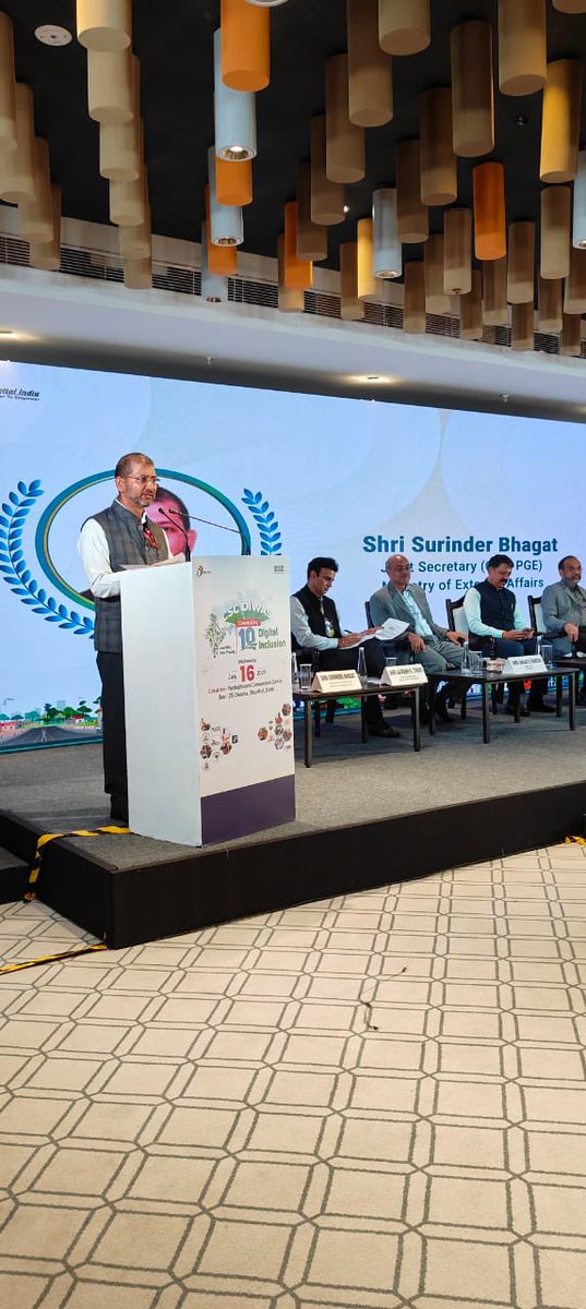 ProtectorGenGOI's tweet image. PGE Sh. S Bhagat spoke at CSC&apos;s 16th establishment day, at Yashobhoomi, Dwarka, ND &amp;amp; shared his vision for further expanding emigration service delivery at grassroot level; lauded CSC VLEs&apos; key role in empowerment, raising awareness &amp;amp; last-mile service delivery. #CSC #Emigration