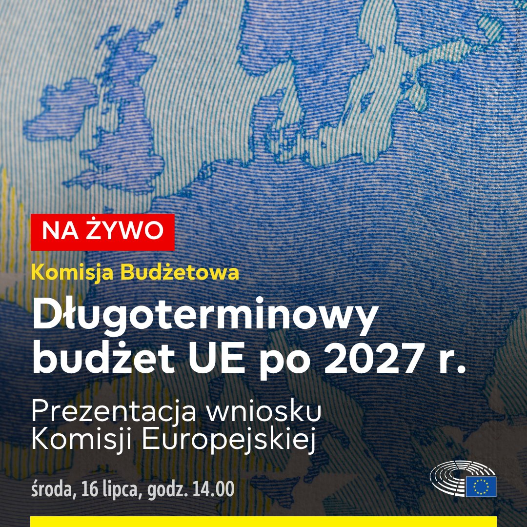 Europarl_PL's tweet image. ‼️🇪🇺 Już dziś o 1⃣4⃣:0⃣0⃣ komisarz @Piotr_Serafin zaprezentuje przed komisją budżetową Parlamentu Europejskiego @EP_Budgets wnioski Komisji Europejskiej dotyczące wieloletnich ram finansowych na okres po 2027 r. i zasobów własnych. Transmisja NA ŻYWO:👉 europa.eu/!fkWfGP