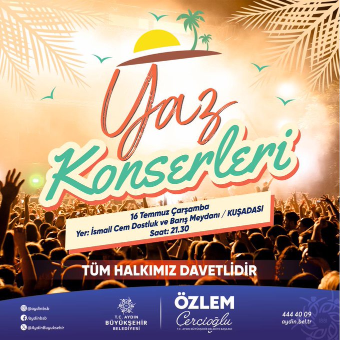 Aydın Büyükşehir Belediyesi Yaz Konserleri Kuşadası’nda