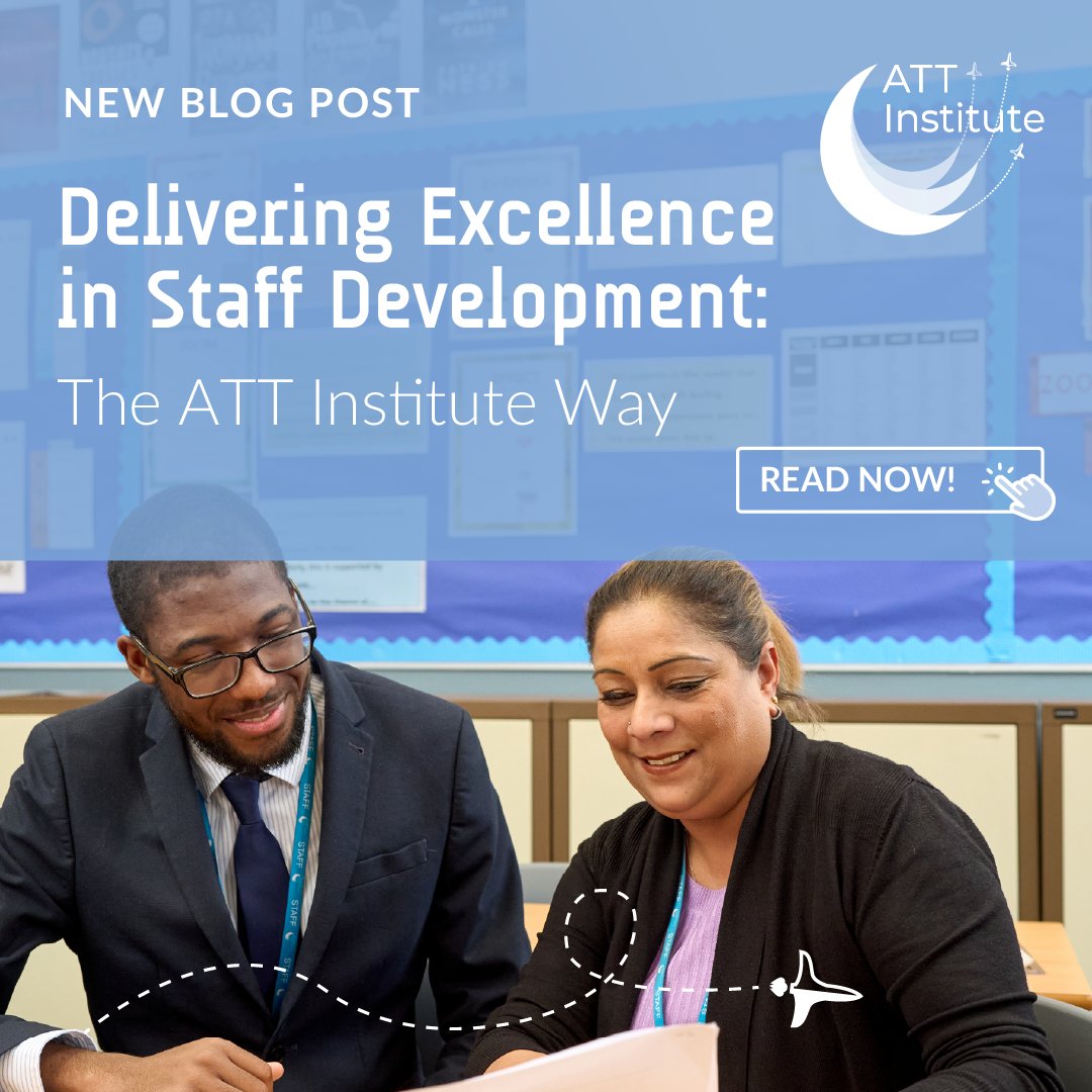 ATTInstitute's tweet image. 🛬 Just landed! A brand new blog from @CatherineRusht2 & @AcademyTrust PD Leads Jack & Charlene 💡
Explore how we’re delivering innovative, inclusive & impactful staff development, supporting colleagues to grow—the ATT Institute way 👇✈️
📝tinyurl.com/4h63x78z
#TransformingPD