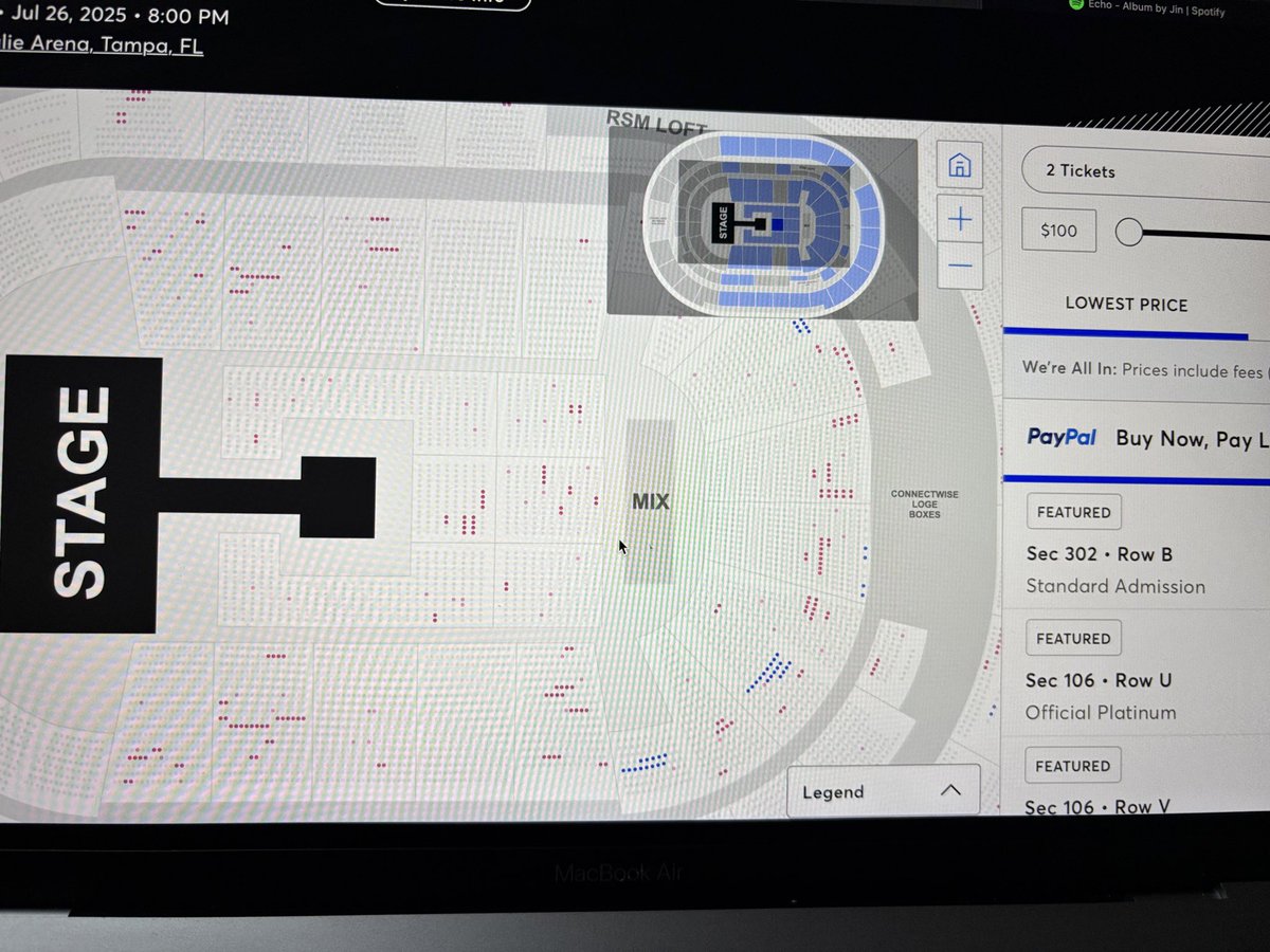 Both D-1 and D-2 concert in Anaheim is sold out for Run Seokjin but the tickets are still available for Dallas Tampa and Newar. Please spread the word, so people can buy the tickets!

Link➡️ ticketmaster.com/jin-tickets/ar…