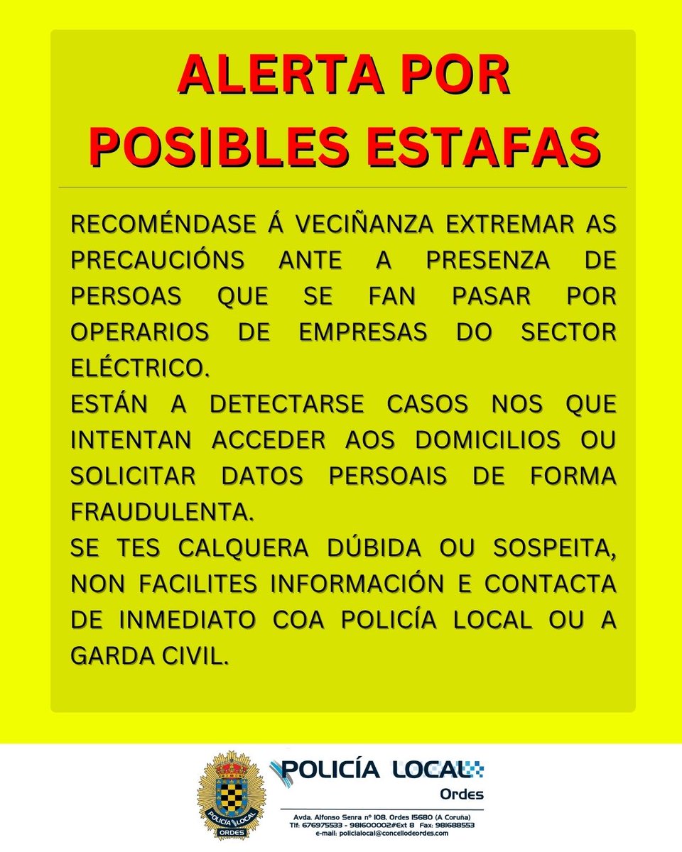 🔴 Atención, Ordes.