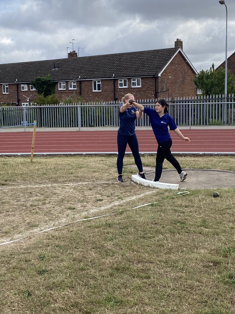 Here are some of the shot putt attempts. Our students are showing great perseverance!