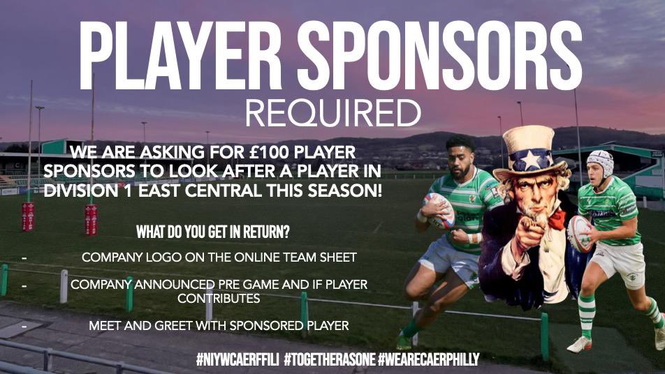 Caerphilly RFC (@caerphillyrugby) on Twitter photo 🚨 We want to hear from YOU!!!!! 🚨
Our players are seeking sponsors for the upcoming season in Division 1 East Central.
If you could help then please get in touch with Ollie on olhughes88@gmail.com 💚
#NiYwCaerffili #WeAreCaerphilly 🚨 We want to hear from YOU!!!!! 🚨
Our players are seeking sponsors for the upcoming season in Division 1 East Central.
If you could help then please get in touch with Ollie on olhughes88@gmail.com 💚
#NiYwCaerffili #WeAreCaerphilly