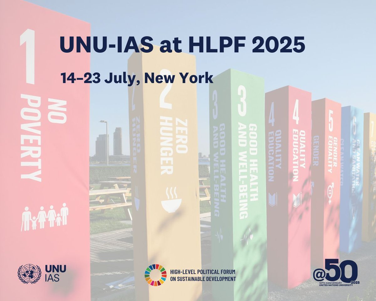 UNUIAS's tweet image. #HLPF2025, the core 🇺🇳 platform for follow-up & review of the #SDGs, has started in New York! 🗽🌎
We’re contributing through side events, expert presentations & policy engagement.
➡️ buff.ly/5MaKQfu
@UNUniversity #UNU50
📷 UN Climate Change