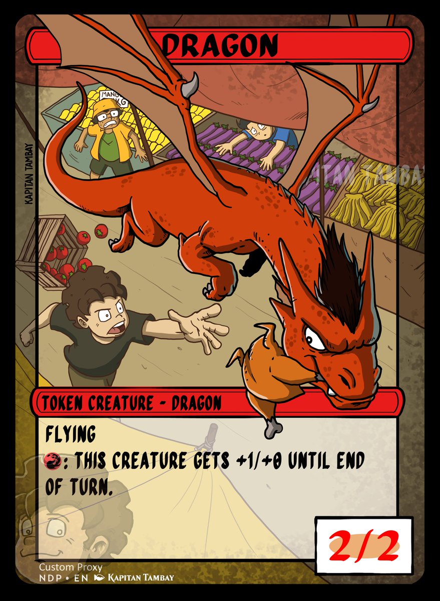 KapitanTambay's tweet photo. DRAGON TOKEN 2
2 of 5 Batch 8
With a couple of easter eggs.
Due to popular demand, we're finally doing Dragons!
All Dragon Tokens batch!
#DragonPack #MTGTokens #TambayTheGathering https://t.co/yYTBuQjvh4