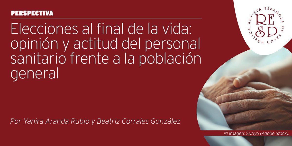 📢#NovedadRESP🆕
En una población cada vez más envejecida, los pacientes necesitan con más frecuencia atención sanitaria paliativa de final de la vida, ante patologías crónicas y de órgano avanzadas. ¿Cuál es la actitud del personal sanitario?

🔗ojs.sanidad.gob.es/index.php/resp…