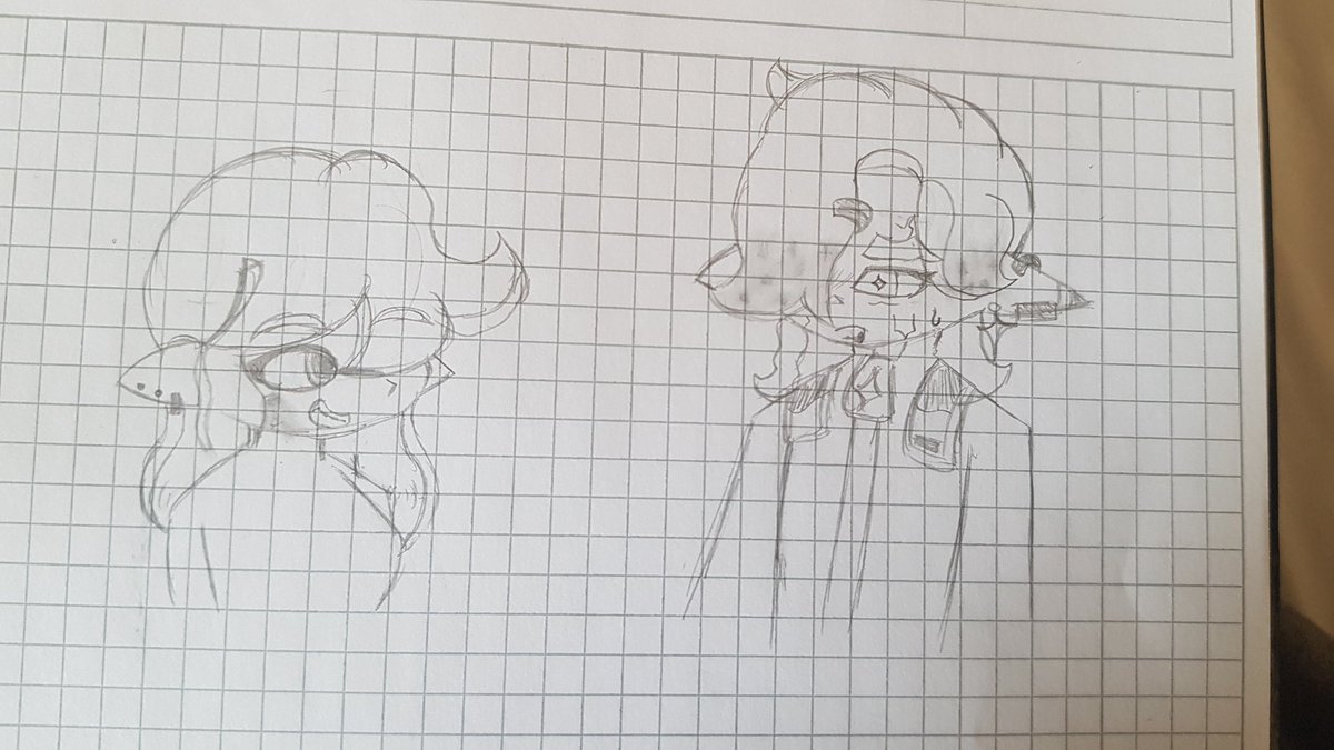 LiseMearest's tweet photo. Well Lunai (Lise Splatoon) meets her idol, Monarch (Monarch is by @TheKingHouzuki ) (Lise original Splatoon design was made by @Mel_TheDumbshit but this version I've made is the canon one) 
#sploon #splatoon https://t.co/yAx8LE4nIF