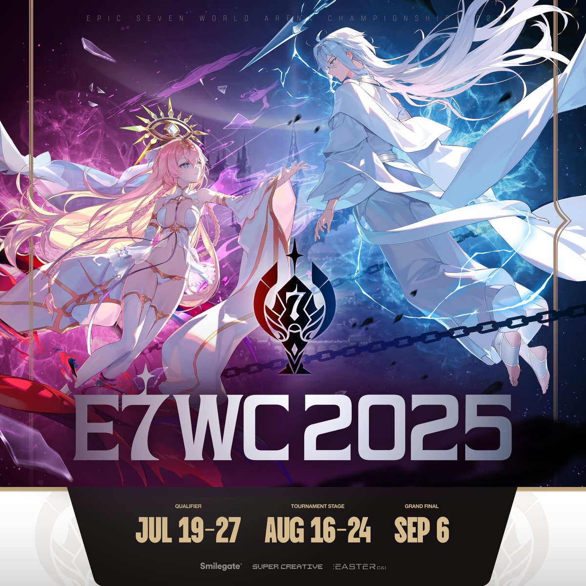 Epic7Twt's tweet image. 📣 E7WC 2025 예선전 대진표 공개!
※ 인게임 확률형 아이템 포함

과연 E7WC 2025 최강자로 기록될 주인공은 누구일까요?
치열했던 선발전을 거쳐 확정된 64명의 선수들을 공개합니다!

🔗 예선 대진표
epic7.onstove.com/ko/esports/e7w…

🔗 자세한 내용 확인하기
page.onstove.com/epicseven/kr/v…

#에픽세븐