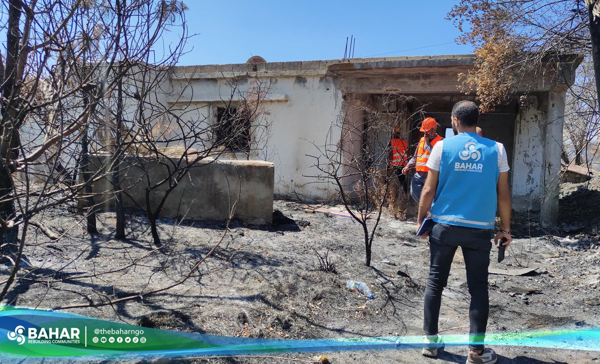 thebaharngo's tweet image. #Bahar Organization is conducting a rapid #NeedsAssessment in rural #Latakia after the massive #fires triggered large-scale displacement. Urgent support is needed for #Shelter, #Food, #CleanWater & #Health. We continue our field response to support affected families. #Syria…