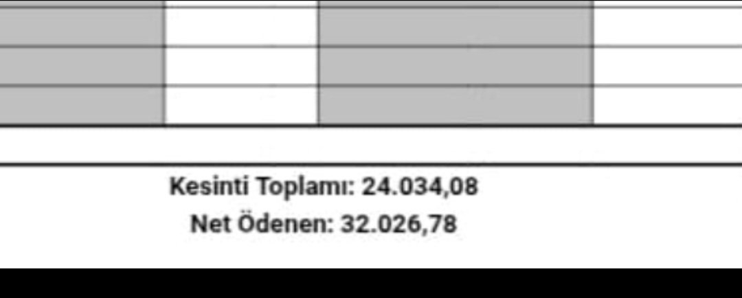 Kamu çalışan kardeşimizin Bize Atmış olduğu msj harfiyen paylaşıyorum.

Gece vardiyasının, haftalık 72 saat mesainin,boş midemle sabahı ettiğim nöbetin karşılığı:
📌 Maaş: 32.026 TL
İşçi 80.000 alıyorwwwşşs
Çok aliyor diyen Al bu bordroyu gözüne sok.
#kamuiscileri <a href="/turkiskonf/">TÜRK-İŞ</a>