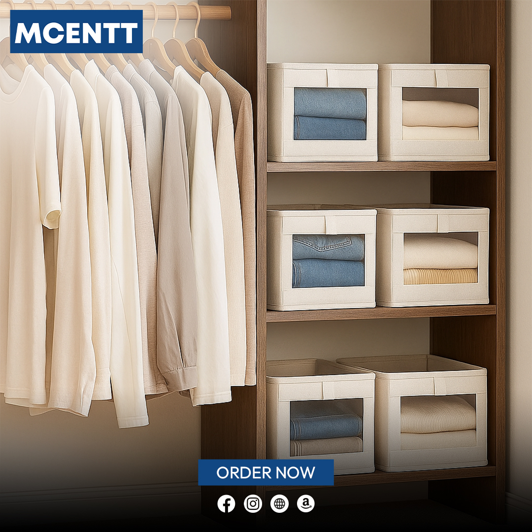 mcenttuae's tweet image. ✨ Organize Like a Pro with MCENTT! ✨
Say goodbye to clutter and hello to calm 🌿
These foldable bins are a game-changer 💯
✔️ Clear front to see what’s inside 👀
✔️ Stackable &amp;amp; space-saving 🧱
✔️ Chic neutral design 🤍
#MCENTT #ClosetGoals #TidyVibes #StorageSolution