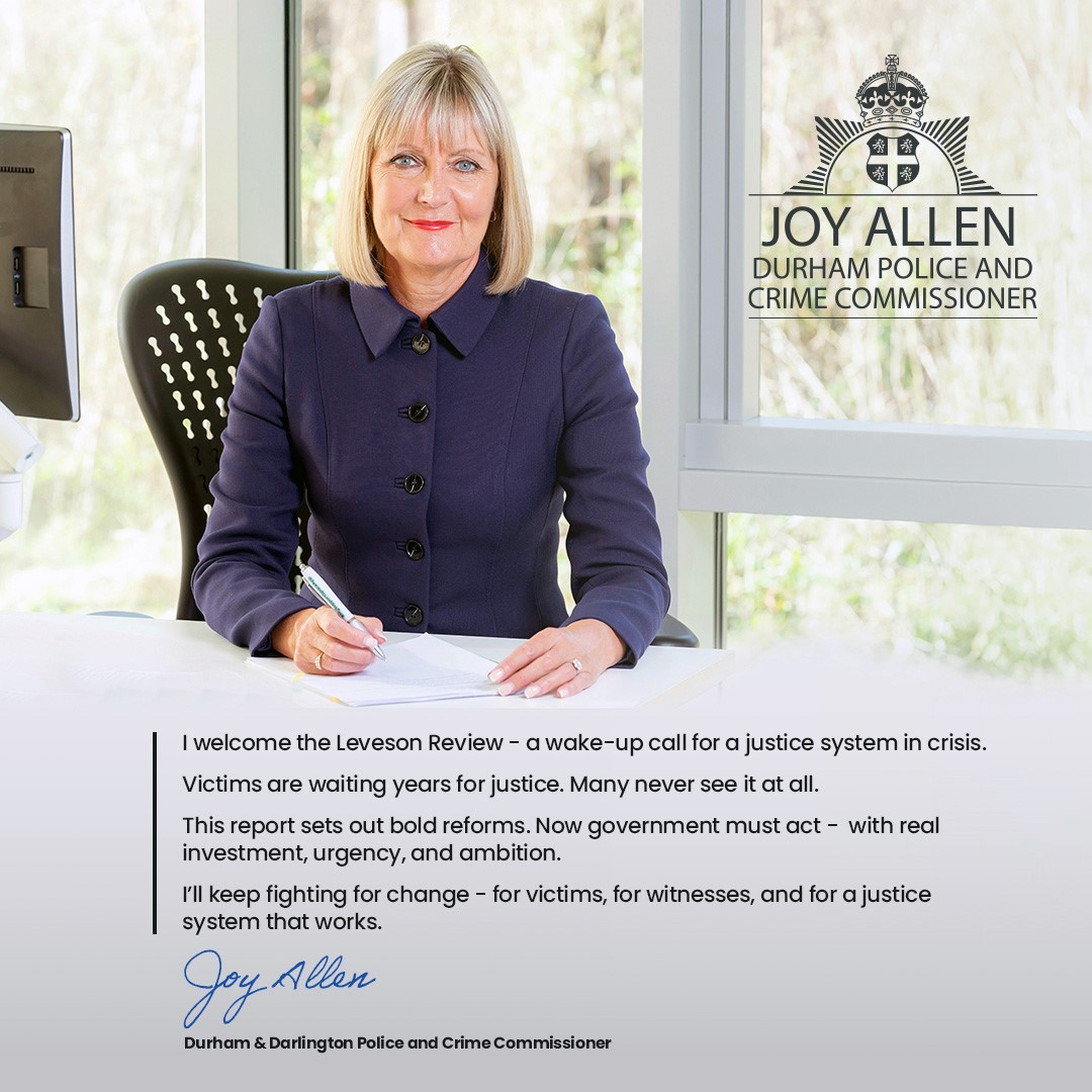 DurhamPCC's tweet image. 🖋️Commissioner Allen responds to the Leveson Review...