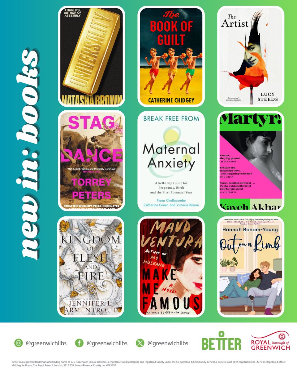 We have lots of incredible #NewBooks in our libraries! Use your #Greenwich #Library card + PIN to reserve your chosen reads here: bit.ly/3Ew1YFL and you can collect at a library of your choice in the borough, or use #Libby on your digital device! 📚 #LoveYourLibrary
