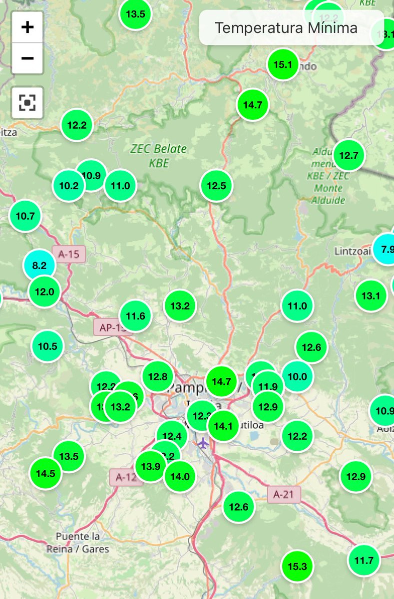 Meteonavarra_'s tweet image. La Cuenca de Pamplona en “modo verano”, precioso está el Valle de Aranguren en su fase canicular. Hoy hemos tenido una mañana “fresca” en la Cuenca de Pamplona con 12-14ºC de temperaturas mínimas, subirá a 32-33ºC previsiblemente, mañana se acercará a 35 y el finde debajo de 25ºC