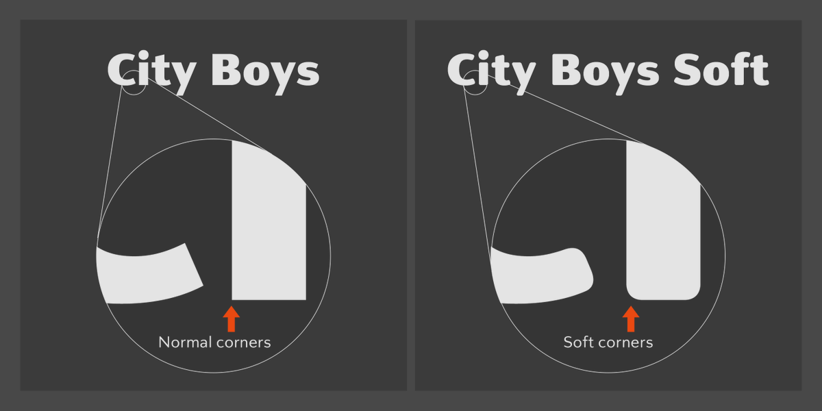 dharmatype's tweet photo. City Boys Soft
#font #typography #logo #typeface #dharmatype https://t.co/aNm7aDRg9a