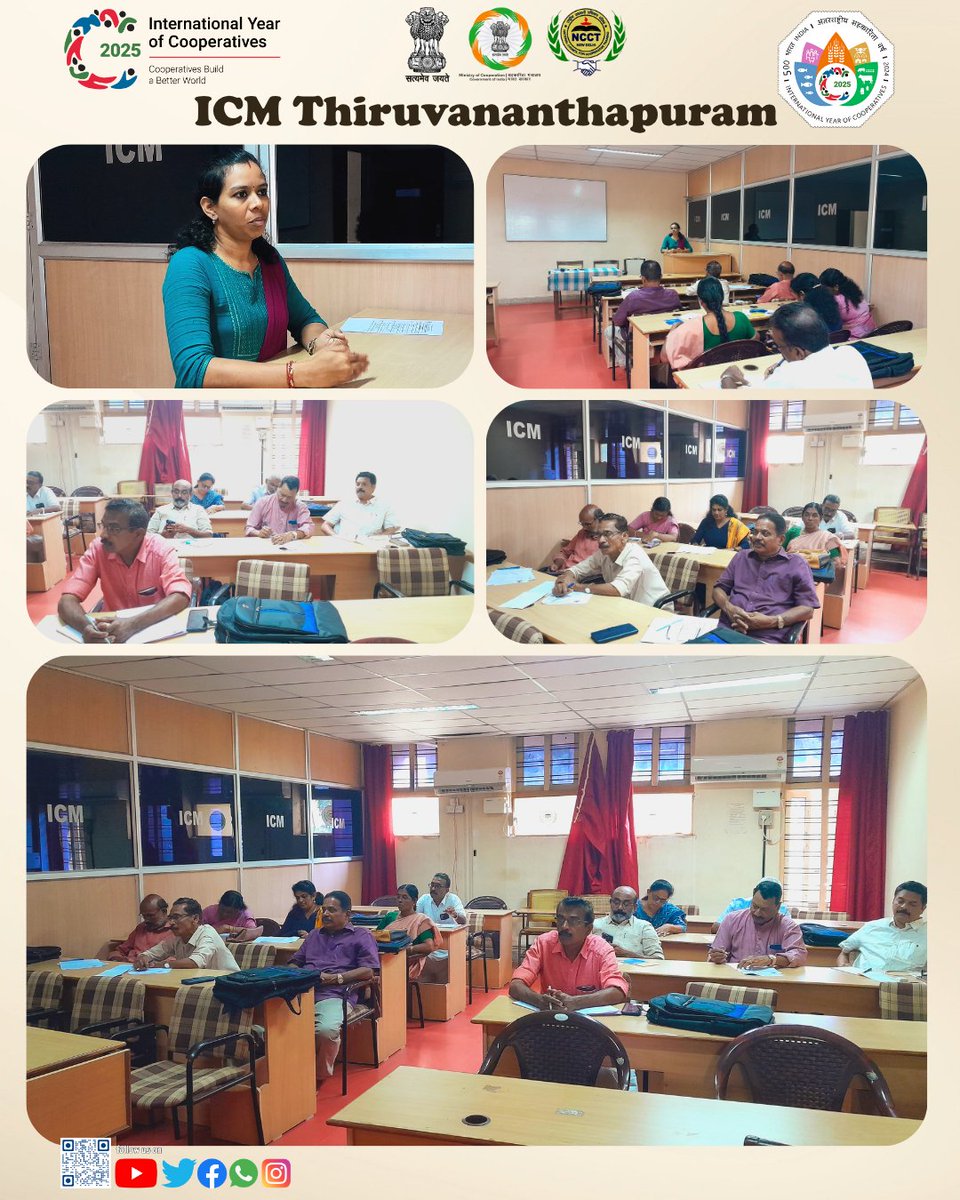 ICMTVM21644's tweet photo. "Leadership Development Programme (LDP)" for the Presidents/ Board of Directors of Cooperative Societies, Under Rule 50 (A) from 16th to 18th July 2025
#minofcooperation
#AmitShah
#NCCT
#sahakarsesamriddhi
#CoopsBuildABetterWorld
#IYC2025
#cooperatives
#Empoweringcooperatives https://t.co/X72p08PQNc