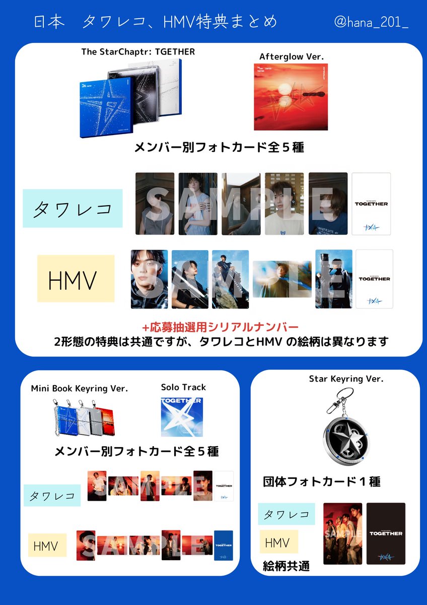 hana_201_'s tweet image. #TOMORROW_X_TOGETHER 4th Album『The Star Chapter: TOGETHER』の特典絵柄詳細出ましたのでこちらに全てまとめていきます。間違いありましたら申し訳ございません。わからないことはマロかDMください