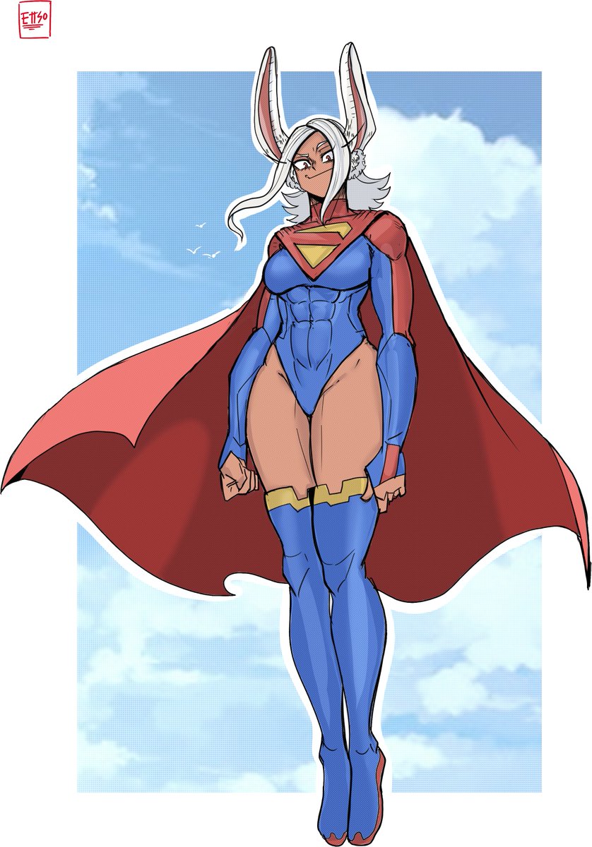 "Eyes up here buddy!! " 🦸‍♀️

#myheroacademia #MyHeroAcademia   #mirko #Superman #SupermanMovie