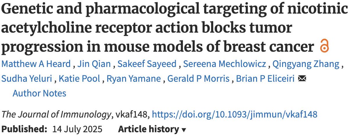 matthewaheard's tweet image. I am stoked to share that my first paper as a Surgical Oncologists as Scientists (SOAS) research fellow @UCSDCancer testing a small molecule drug in TNBC mouse models has been published in the Journal of Immunology! @UCSDsurgery #surgonc