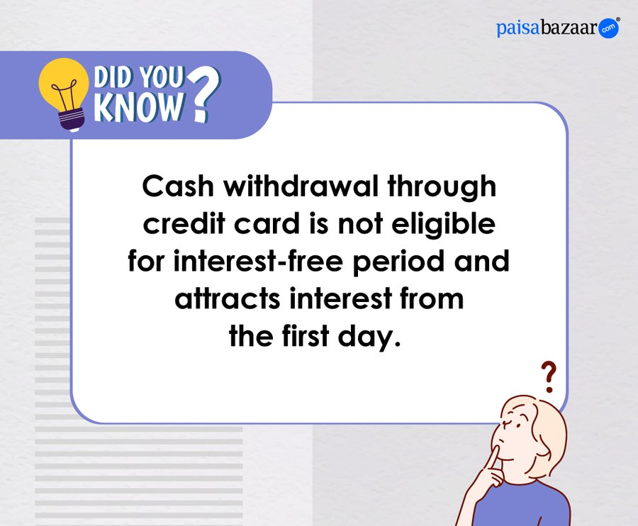 Did you know cash withdrawals from your #CreditCard incur hefty fees &amp; interest charges from day one? Plus, they don't qualify for the interest-free period. It’s best to avoid cash advances &amp; stick to regular spends for smarter financial management.   
#CreditCardTips