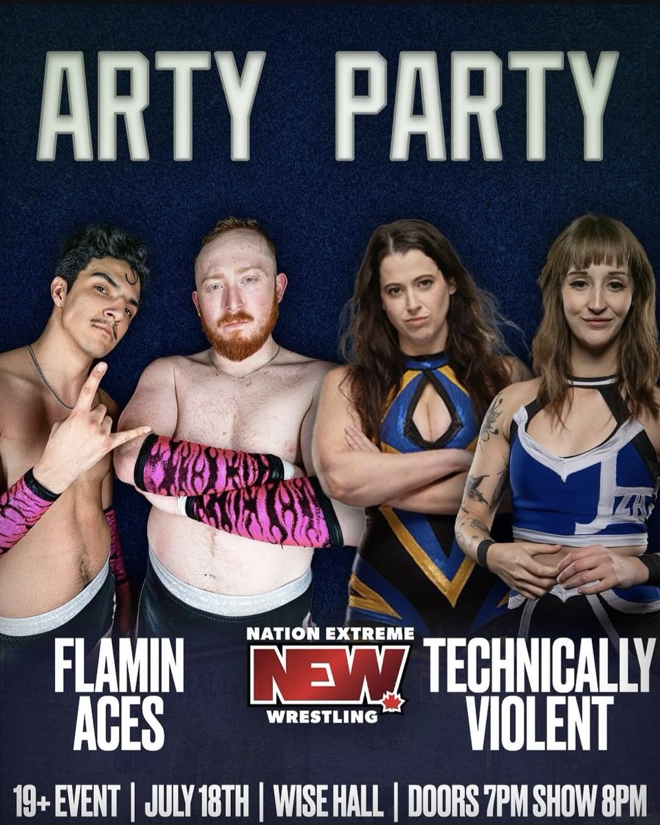ProWrestlingHub (@prowrestlehub) on Twitter photo Ain't no party like an Arty Party because an Arty Party don't stop! <a href="/NEWWrestlingInc/">Nation Extreme Wrestling</a> is back at the Air Conditioned Wise Hall for another banger July 18th!
π Fri, July 18th
π Wise Hall, Vancouver
π 8pm
π eventbrite.ca/e/nation-extreβ¦
#prowrestling #supportindywrestling Ain't no party like an Arty Party because an Arty Party don't stop! <a href="/NEWWrestlingInc/">Nation Extreme Wrestling</a> is back at the Air Conditioned Wise Hall for another banger July 18th!
π Fri, July 18th
π Wise Hall, Vancouver
π 8pm
π eventbrite.ca/e/nation-extreβ¦
#prowrestling #supportindywrestling