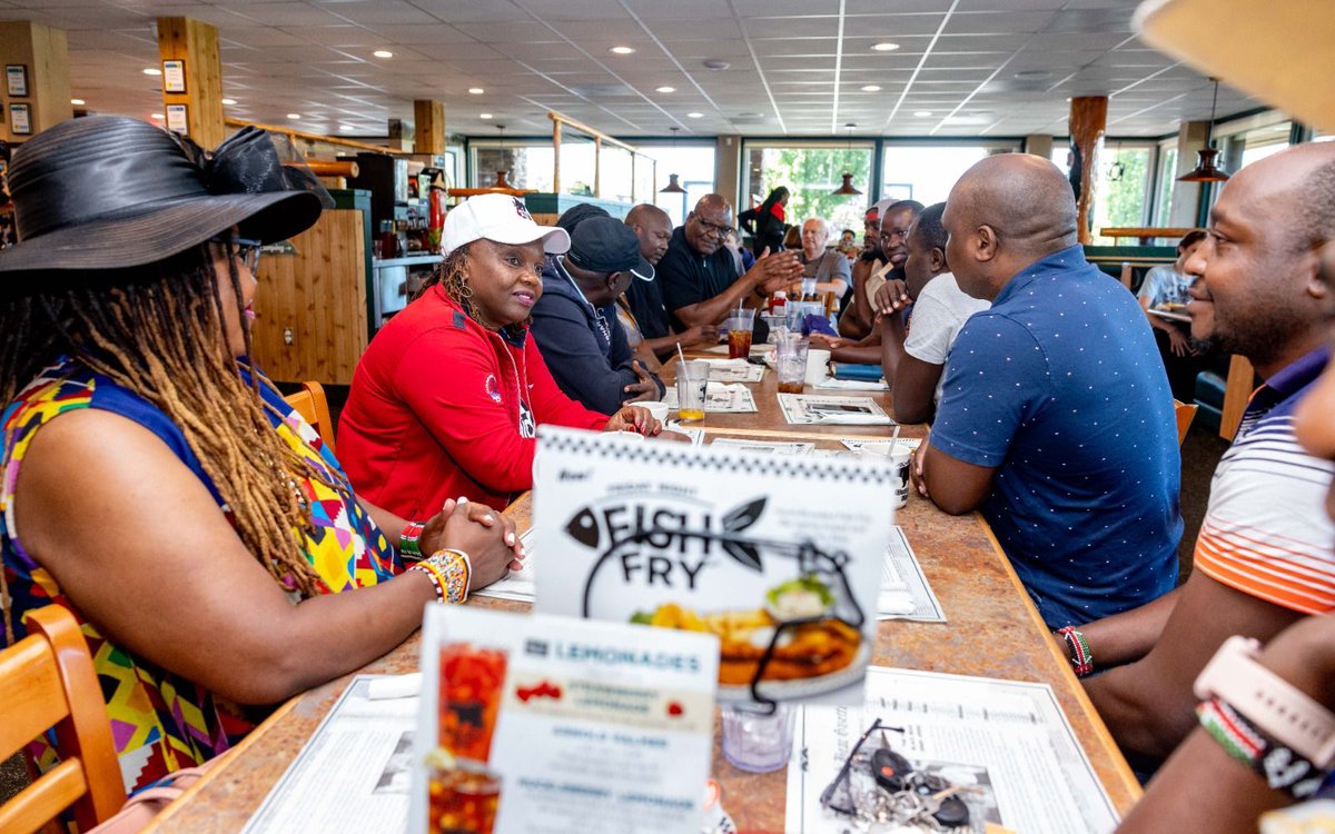 DCP party Leader Rigathi Gachagua meeting with the abagusii cousins who lives in Seattle, Washington.