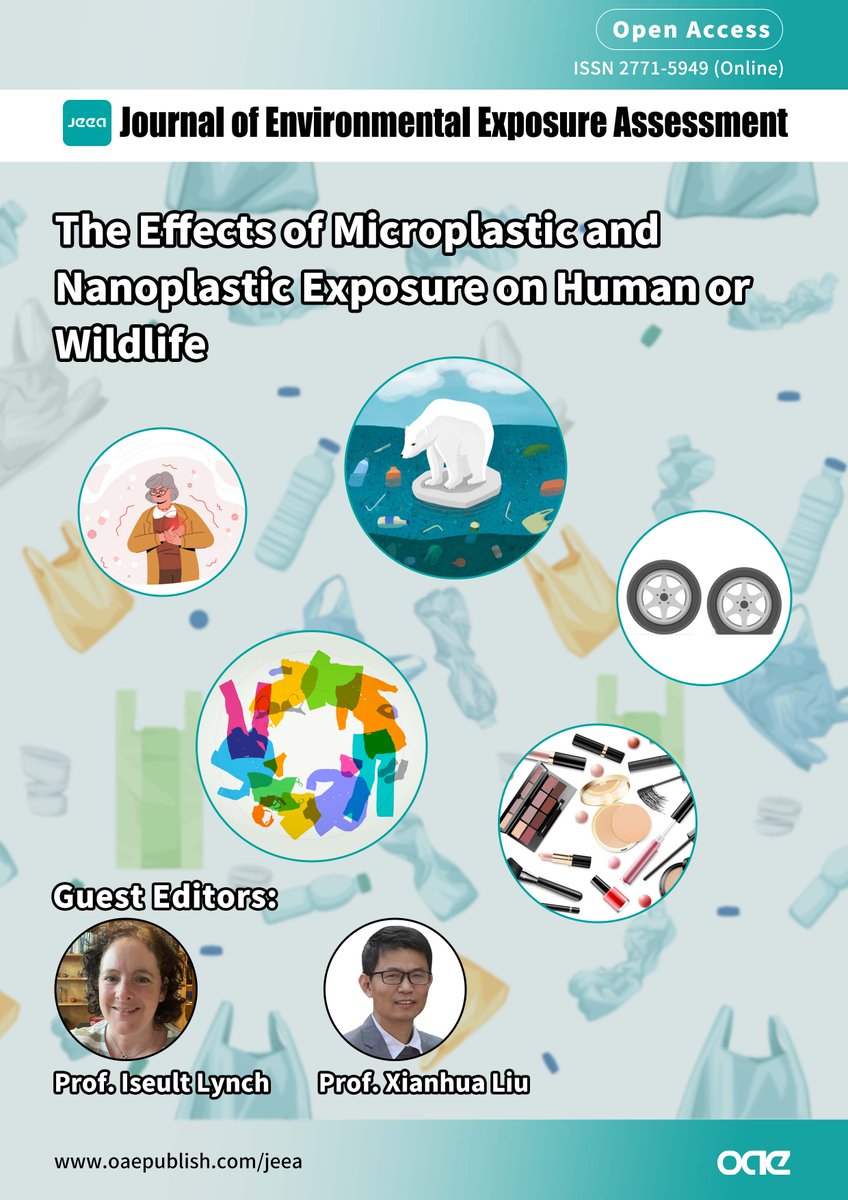 📢Special Issue: The Effects of Microplastic and Nanoplastic Exposure on Human or Wildlife
🔗oaepublish.com/specials/jeea.…

📣Guest Editors: Prof. Iseult Lynch and Prof. Xianhua Liu
#WildlifeHealth #MicroplasticResearch #PollutionScience