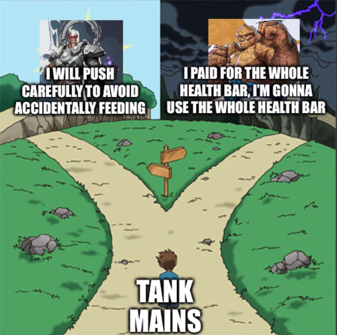 RivalsAlerts's tweet photo. If your healers aren’t stressing about you the entire match, you’re playing tank wrong | #MarvelRivals 

🔗 potatoesB4hoes https://t.co/cBB44L0wmH