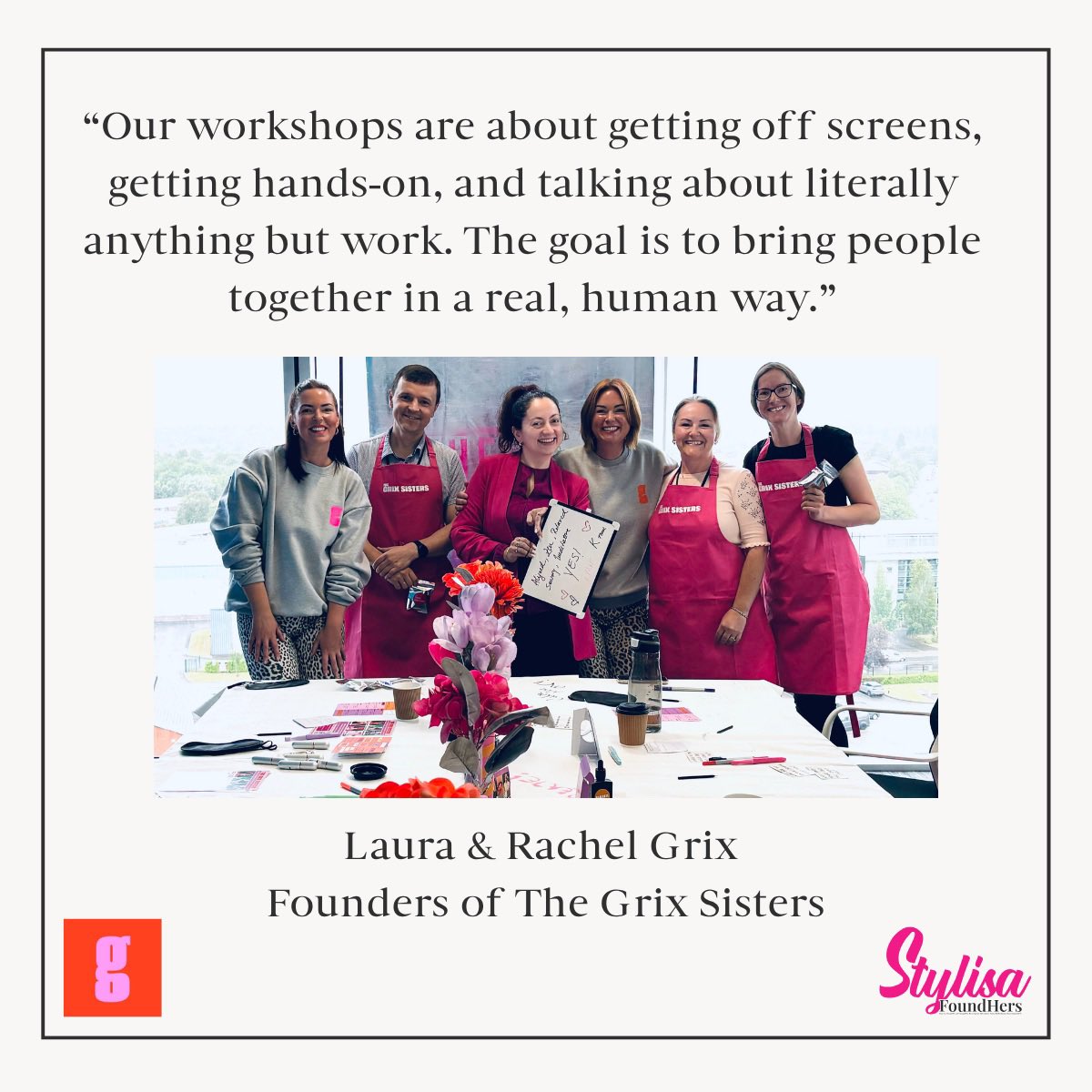 In a world obsessed with productivity, we forget the power of presence. This is exactly what The Grix Sisters are changing. Two ‘Female FoundHers' who are bringing the human back into the workplace. 

Read their #STYLISAFoundHers interview: lisamaynardatem.com/post/stylisa-f…