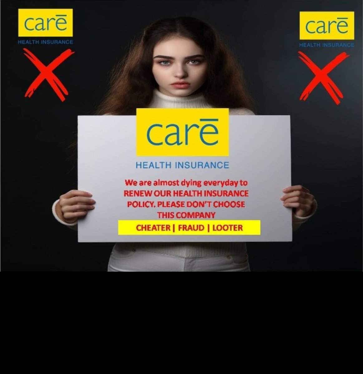 Sanjay23286's tweet image. 10 लाख की पॉलिसी लेकर भी बेटी का इलाज न करवा सकें — ऐसा है Care Health Insurance का "धोखा"!
हर साल प्रीमियम भरो, फिर जब ज़रूरत हो तो T&amp;amp;C का बहाना बना दो!
Care = CHEATER | FRAUD | LOOTER
@IRDAI_Official @careinsuranceIN @nsitharamanoffc कृपया ध्यान दें।
#HealthInsuranceScam