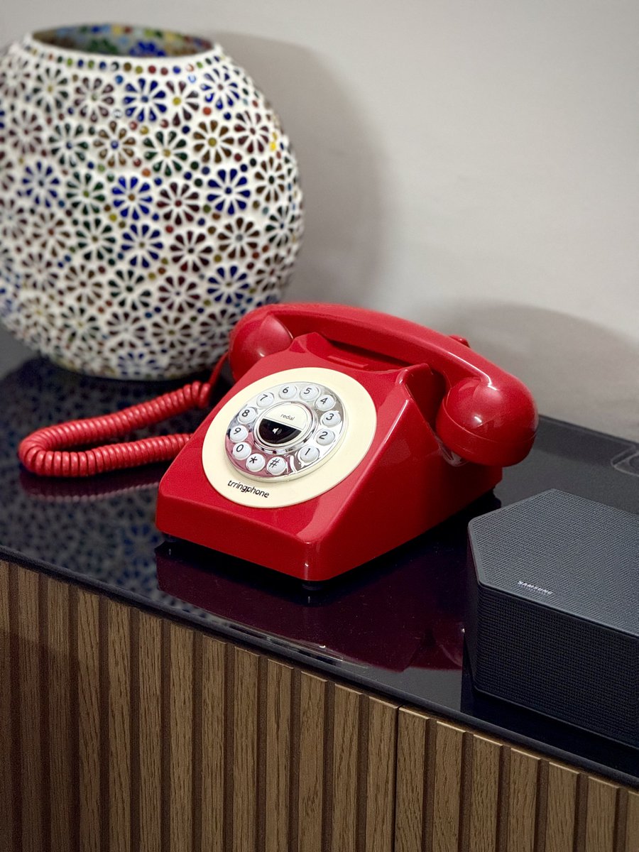 Recently I came across this cool retro style telephone. Initially decided to get it as a prop, but ended up using it as my daily phone for answering all of my calls when I am at home. 
Connects to your mobile via Bluetooth and looks so adorable 🥰