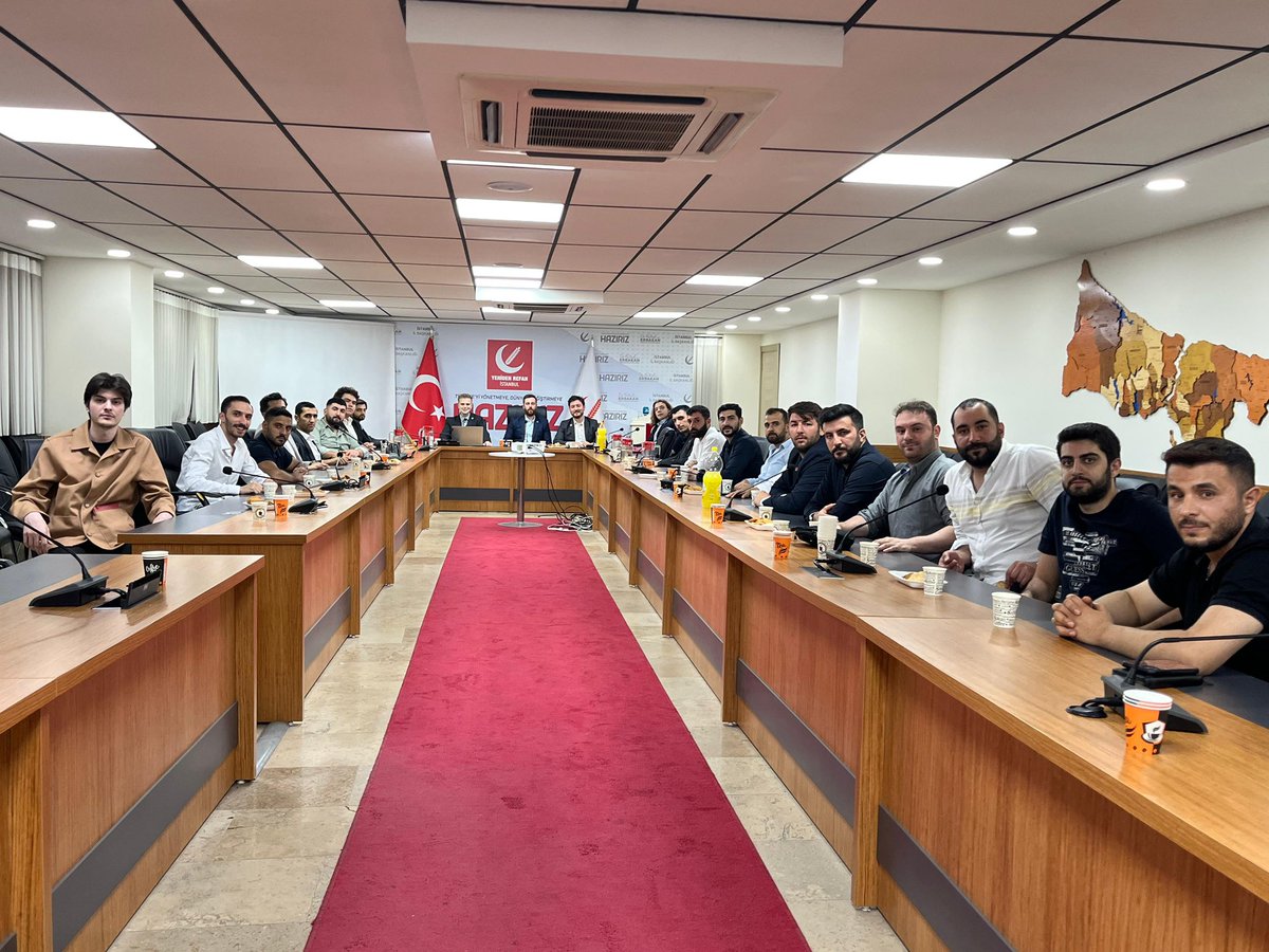 Murat Erez (@muraterez44) on Twitter photo Haftalık İl yönetim kurulu toplantımızı, Gençlik Kolları Genel Başkan yardımcımız Sn. Hasan Basri Yiğit’in katılımıyla gerçekleştirdik. Hayırlara vesile olsun.
<a href="/erbakanfatih/">Dr. Fatih Erbakan</a> <a href="/nuriozatatr/">Nuri ÖZATA</a> <a href="/melihguuner/">Melih Güner</a> <a href="/hasan_yigit7/">Hasan Yiğit</a> <a href="/gencrefahist/">Genç Refah İstanbul</a> Haftalık İl yönetim kurulu toplantımızı, Gençlik Kolları Genel Başkan yardımcımız Sn. Hasan Basri Yiğit’in katılımıyla gerçekleştirdik. Hayırlara vesile olsun.
<a href="/erbakanfatih/">Dr. Fatih Erbakan</a> <a href="/nuriozatatr/">Nuri ÖZATA</a> <a href="/melihguuner/">Melih Güner</a> <a href="/hasan_yigit7/">Hasan Yiğit</a> <a href="/gencrefahist/">Genç Refah İstanbul</a>