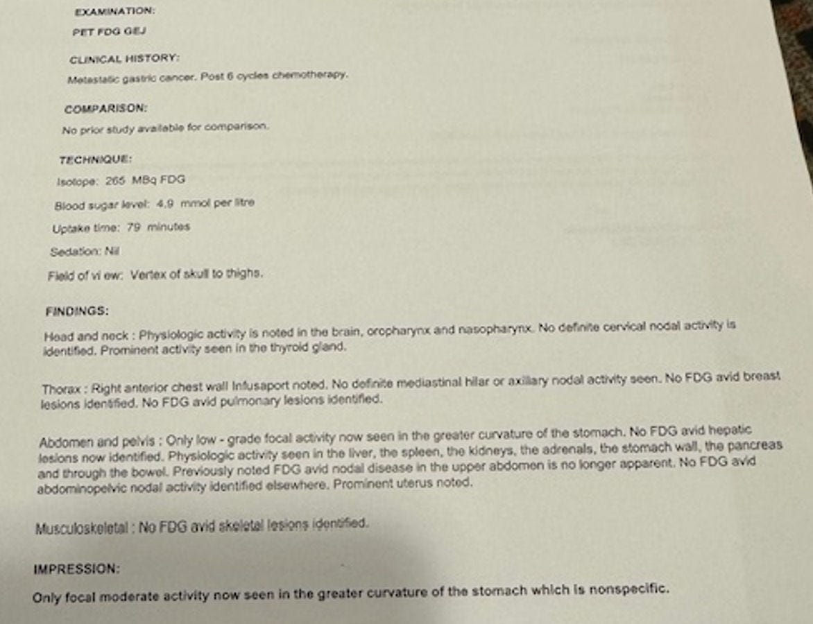 NEW ARTICLE: IVERMECTIN and FENBENDAZOLE Testimonial - 47 year old Australian woman with Stage 4 Gastric Cancer has almost complete resolution of metastases after 2 months

A tsunami of twitter attacks today means I'm on the right track!! 

It also means time for more Cancer
