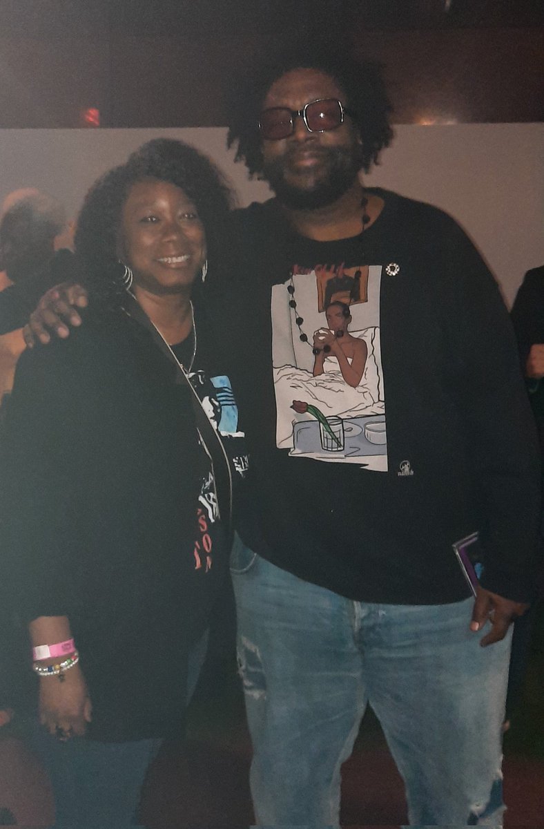 CreeLuv314's tweet photo. Speaking of! Met Questlove at the Sly Lives FYC Emmy's event in June. Of course, I asked if he could produce/direct a documentary about THE Aaliyah. He said yes! It's been in the works for 7 yrs, BUT Blackground is the hold up &amp; until they get it together, the doc can't happen😔 https://t.co/DuREtA0q3W