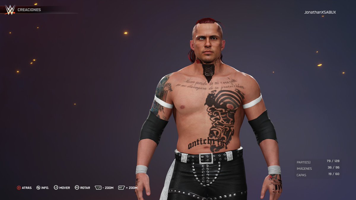 JonathanSABU's tweet image. Pain with this torso tattoos #WWE2K25