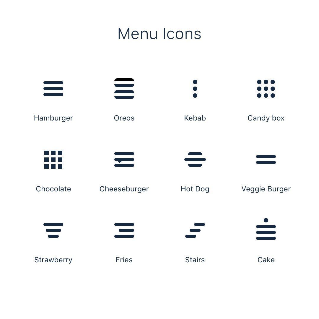 AdhamDannaway's tweet image. These menu icons are making me hungry 🍔 🌭 🍢
Created by @alexmuench