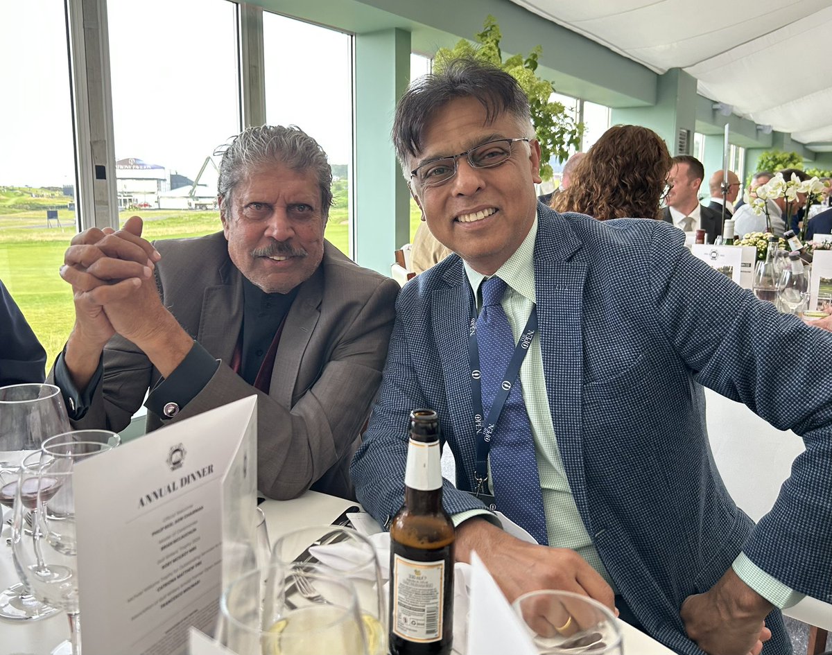 Joy Chakravarty (@thejoyofgolf) on Twitter photo Spent an amazing evening yesterday during the Association of Golf Writers Dinner in Portrush in the company of the legendary <a href="/therealkapildev/">Kapil Dev</a>.
Highlight was <a href="/McIlroyRory/">Rory McIlroy</a> joining us in his <a href="/TheMasters/">The Masters</a> Green Jacket to collect his AGW Golfer of the Year award.
And did you know Spent an amazing evening yesterday during the Association of Golf Writers Dinner in Portrush in the company of the legendary <a href="/therealkapildev/">Kapil Dev</a>.
Highlight was <a href="/McIlroyRory/">Rory McIlroy</a> joining us in his <a href="/TheMasters/">The Masters</a> Green Jacket to collect his AGW Golfer of the Year award.
And did you know