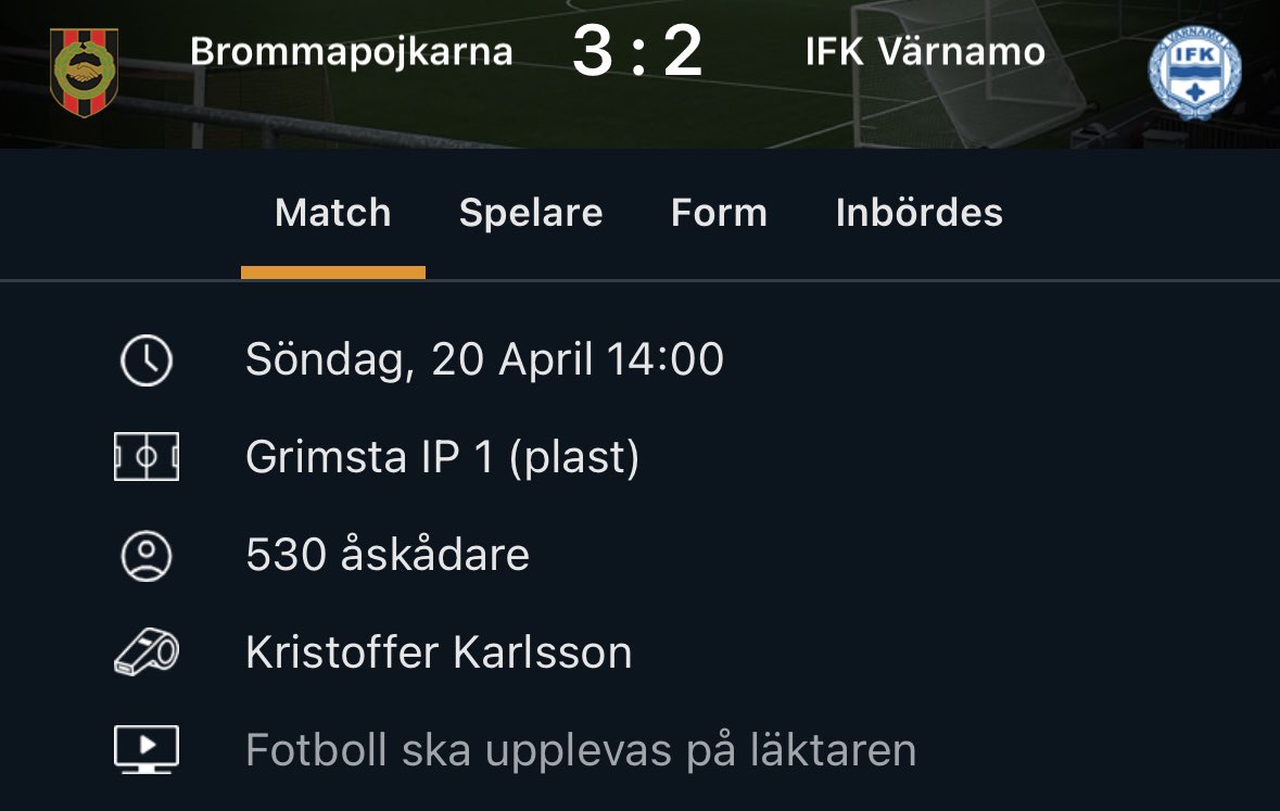 Finns det någon liga i världen som har större kontraster än Allsvenskan? Där vi ena veckan har ett av Europas största derbyn med nästan 50 000 åskådare och andra veckan har en match med nästan 100 gånger så lite publik med 500 pers på plats. 

Charmigt och tragiskt på samma gång.