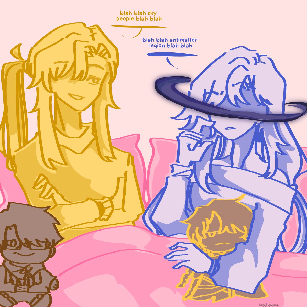 BingbongDrx's tweet image. Once and a while the Siblings catch up on some stuff.

#voidarchives #Celenova